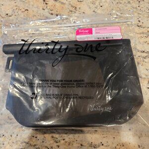 NEW Thirty-One Small Silicone Reusable Snack Bag - Black